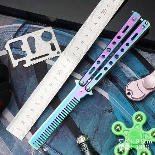 Portable Butterfly | Comb | Practice Training | Butterfly Knife Comb | Color: Multi