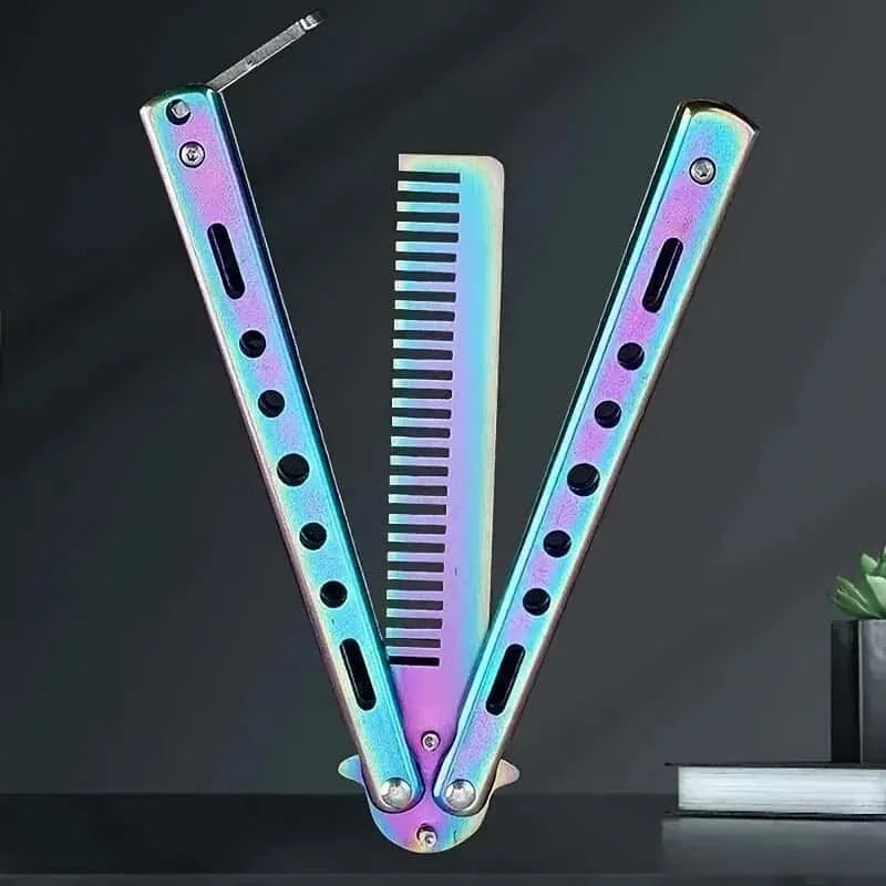 Portable Butterfly | Comb | Practice Training | Butterfly Knife Comb | Color: Multi